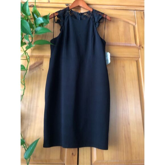 NWT Altar’d State Black Sleeveless Lace Neck Dress Size L - Picture 3 of 13